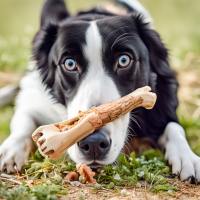 dog eating a bone