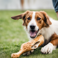 dog eating a bone