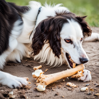 dog eating a bone